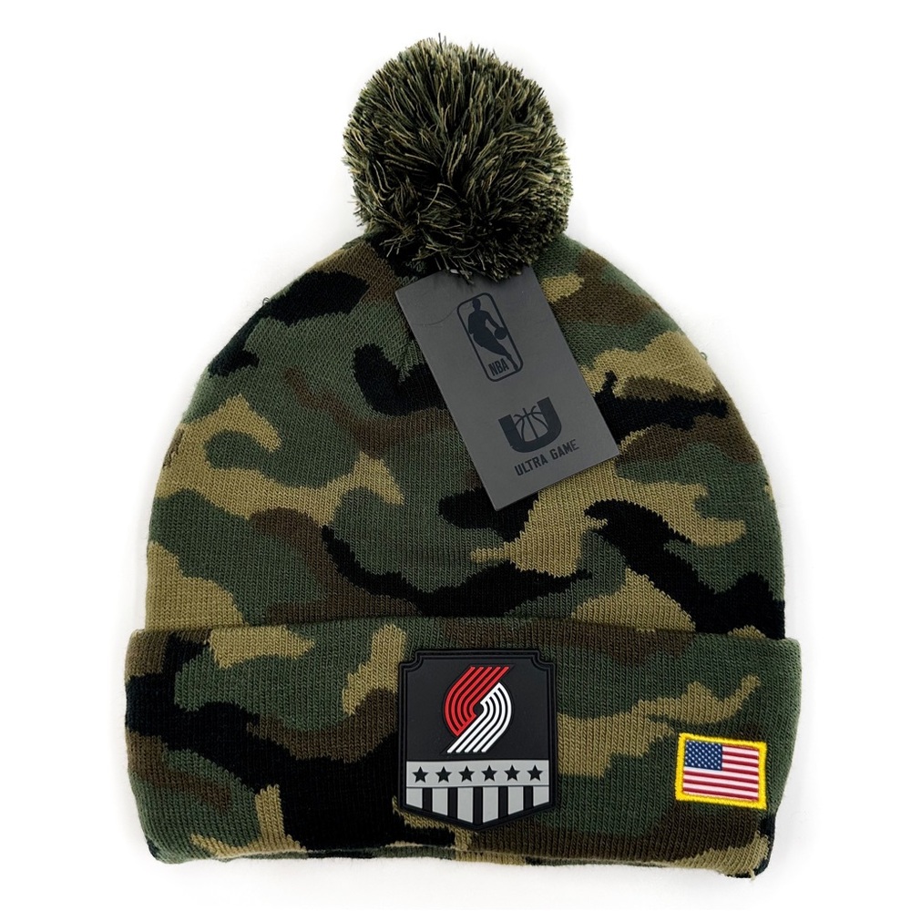 Portland Trail Blazers Beanie Mens Womens Knit Winter Hat NBA Salute to Service